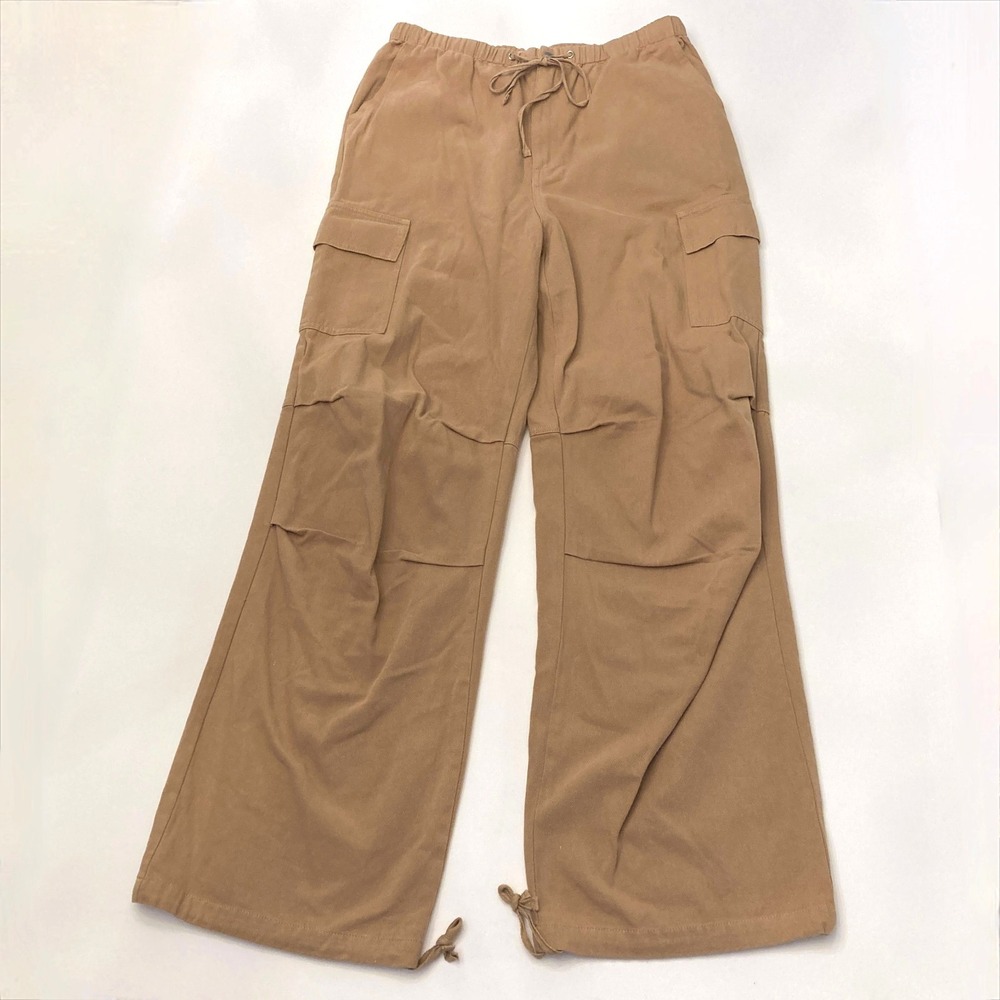 Bailey‎ Rose Tan Cargo Pants Womens Small Cotton Poly Pockets Drawstring